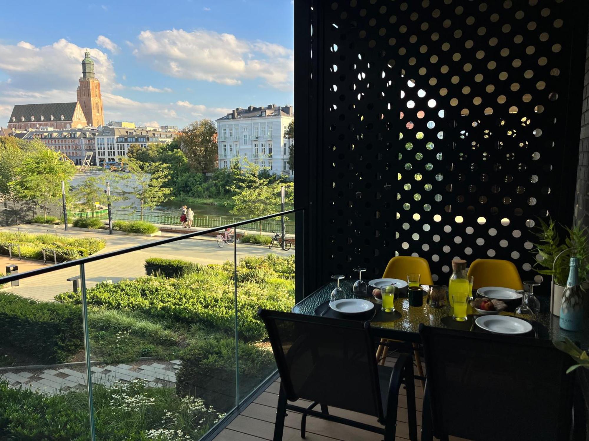 Apartament Z Tarasem I Widokiem Na Rzeke Wroapart-Pl - Apartment With Terrace And River View Wroapart Wrocław Exteriör bild
